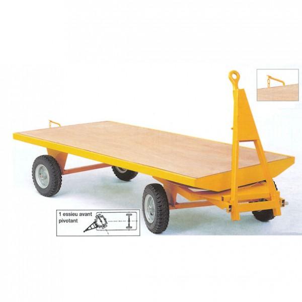 Remorque tractable 3000 kg avec roue semi‑élastique